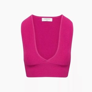 Aritzia Babaton Sculpt Knit Deep V Tank